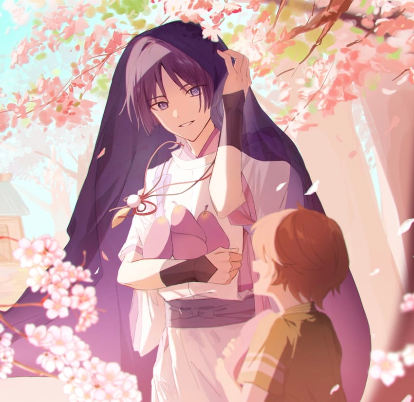 scaramouche and scaramouche's sickly friend (genshin impact) drawn by su3ka