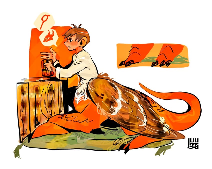 falin touden and chilchuck tims (dungeon meshi) drawn by bxnke