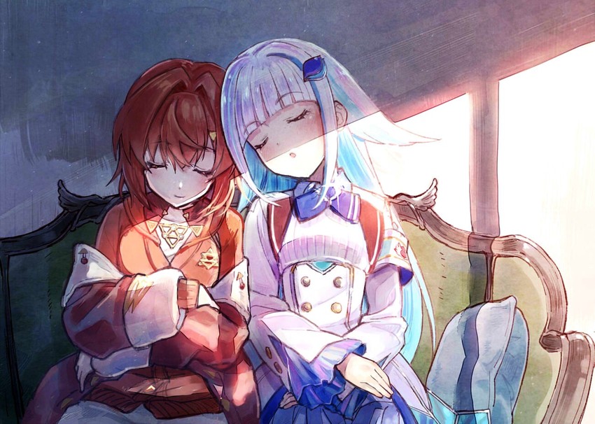 lize helesta and ange katrina (nijisanji) drawn by sakino_shingetsu