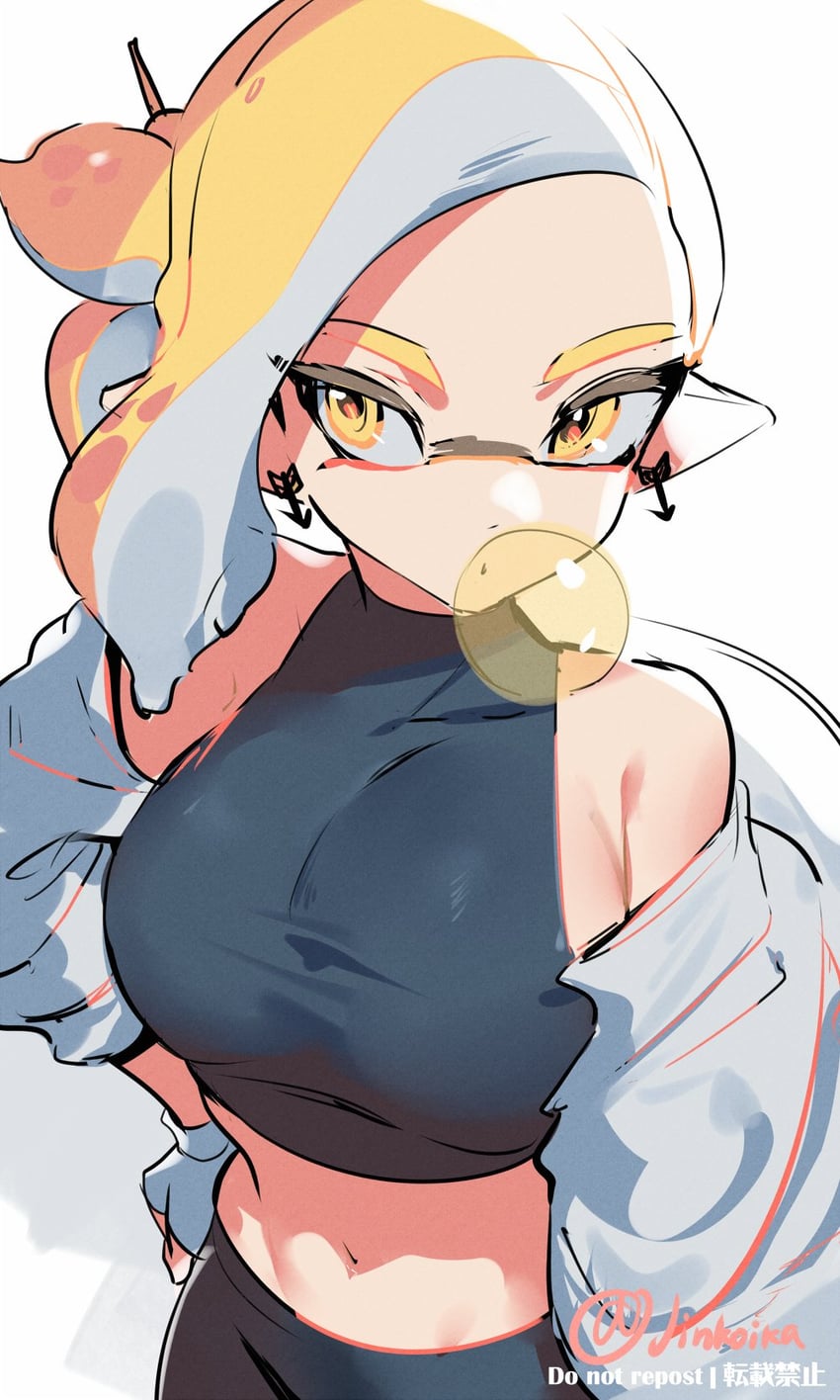 inkling player character, inkling girl, and ed (splatoon) drawn by jinkoika