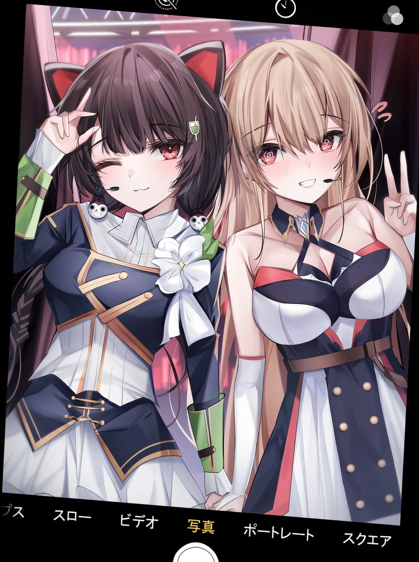 inui toko and furen e lustario (nijisanji) drawn by simoxia