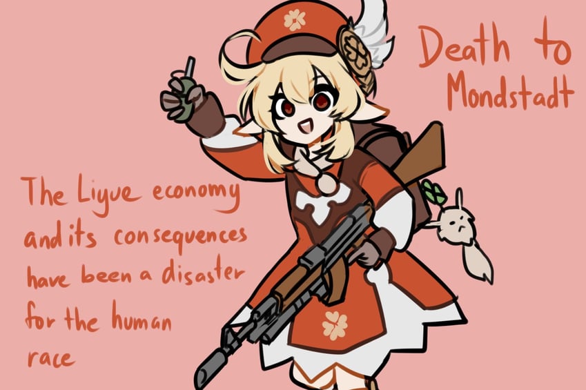 klee and ted kaczynski (genshin impact) drawn by centurii-chan