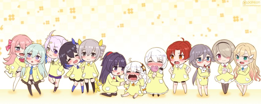 kiana kaslana, raiden mei, fu hua, bronya zaychik, seele vollerei, and 8 more (honkai and 1 more) drawn by myurumyuru