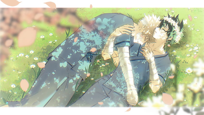 midoriya izuku and bakugou katsuki (boku no hero academia) drawn by homare04271