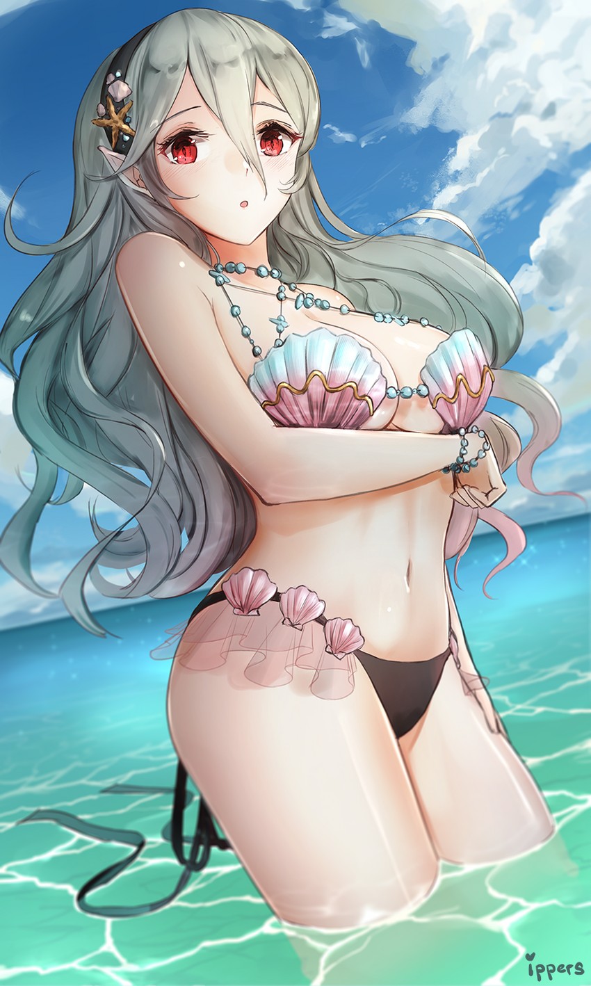 female corrin (fire emblem and 2 more) drawn by ippers