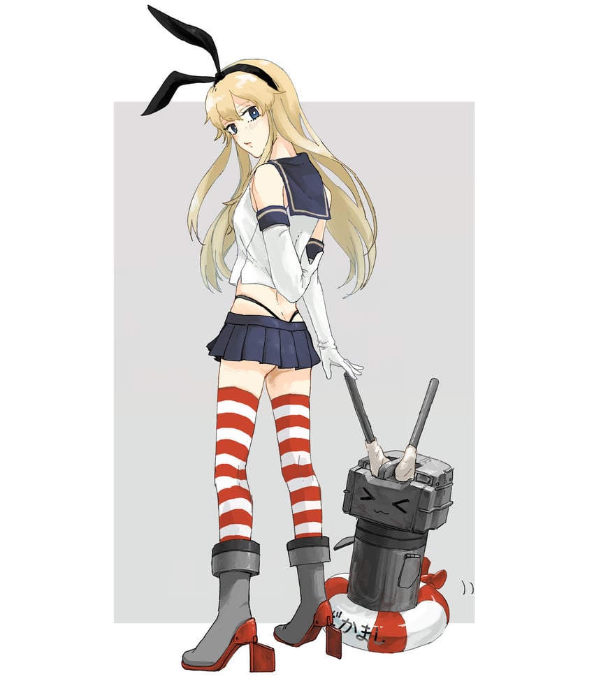 shimakaze and rensouhou-chan (kantai collection) drawn by zippo_teifujou