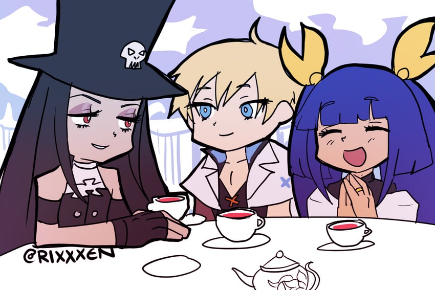 dizzy, ky kiske, and testament (guilty gear and 2 more) drawn by rixxxen