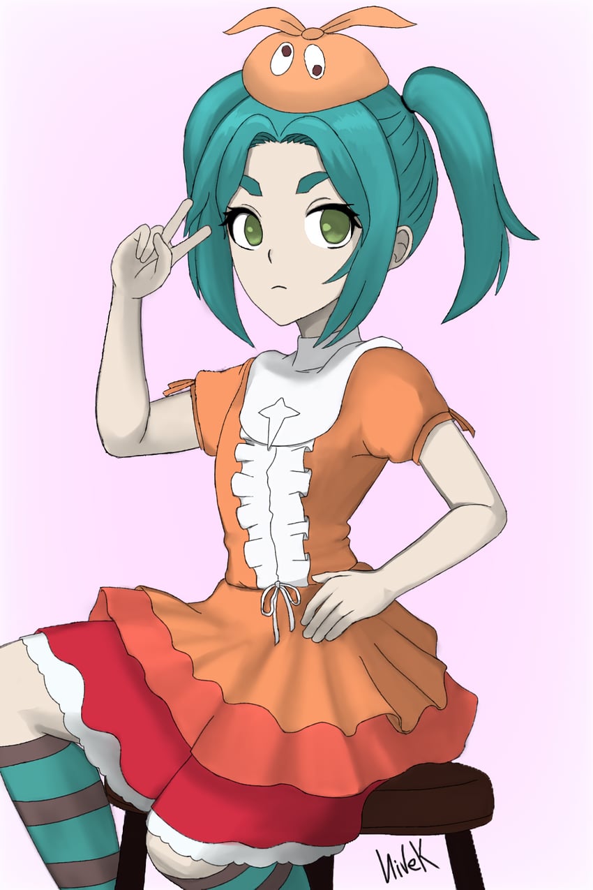ononoki yotsugi (monogatari) drawn by kevio_nivek
