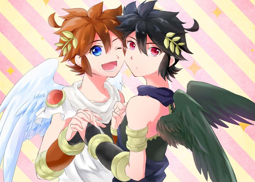 pit and dark pit (kid icarus and 1 more) drawn by nari_(naridao0814)