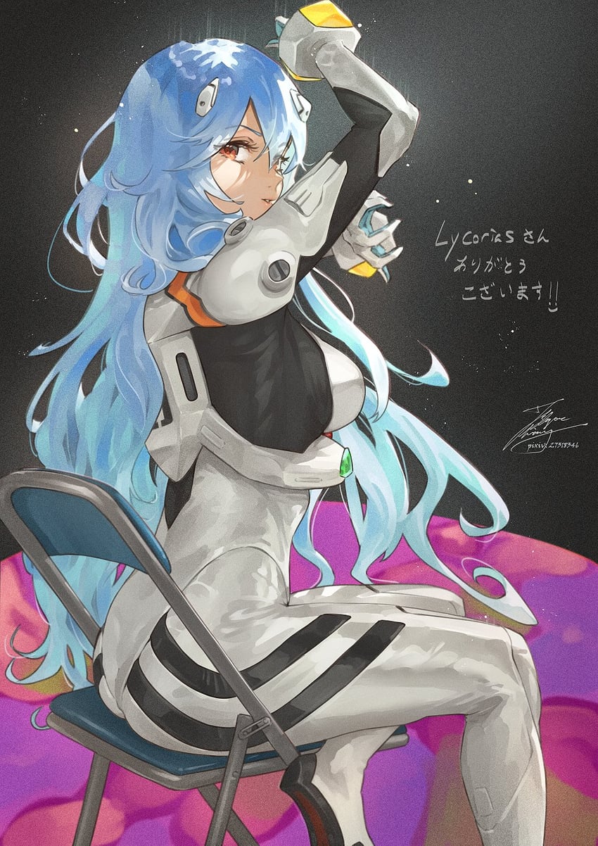 ayanami rei (neon genesis evangelion and 2 more) drawn by fadingz