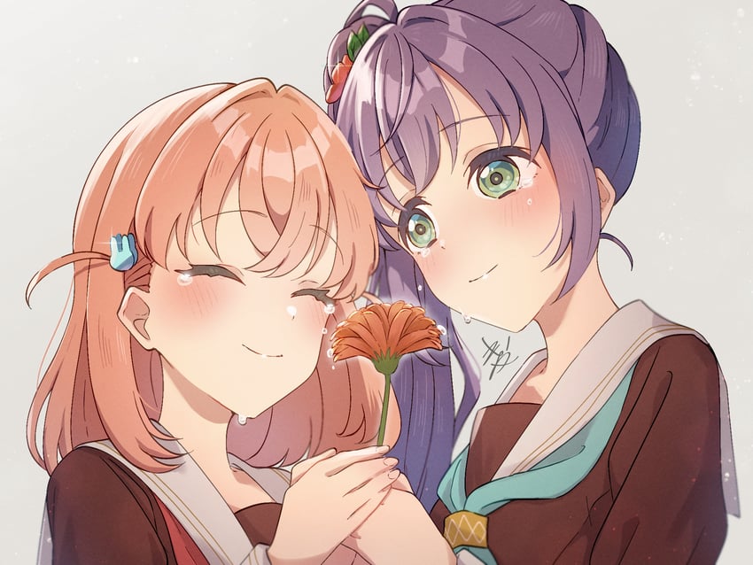 hinoshita kaho and otomune kozue (love live! and 1 more) drawn by kyaku_tasu