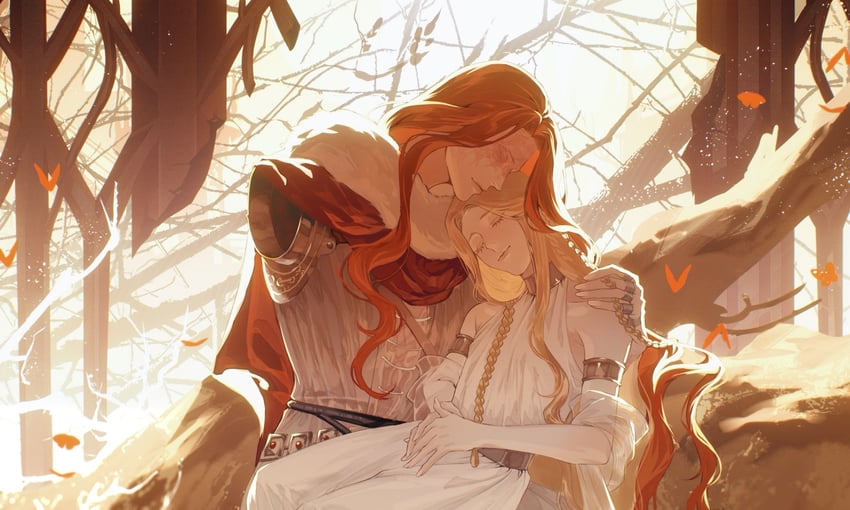 malenia blade of miquella and miquella (elden ring) drawn by magicalduck21