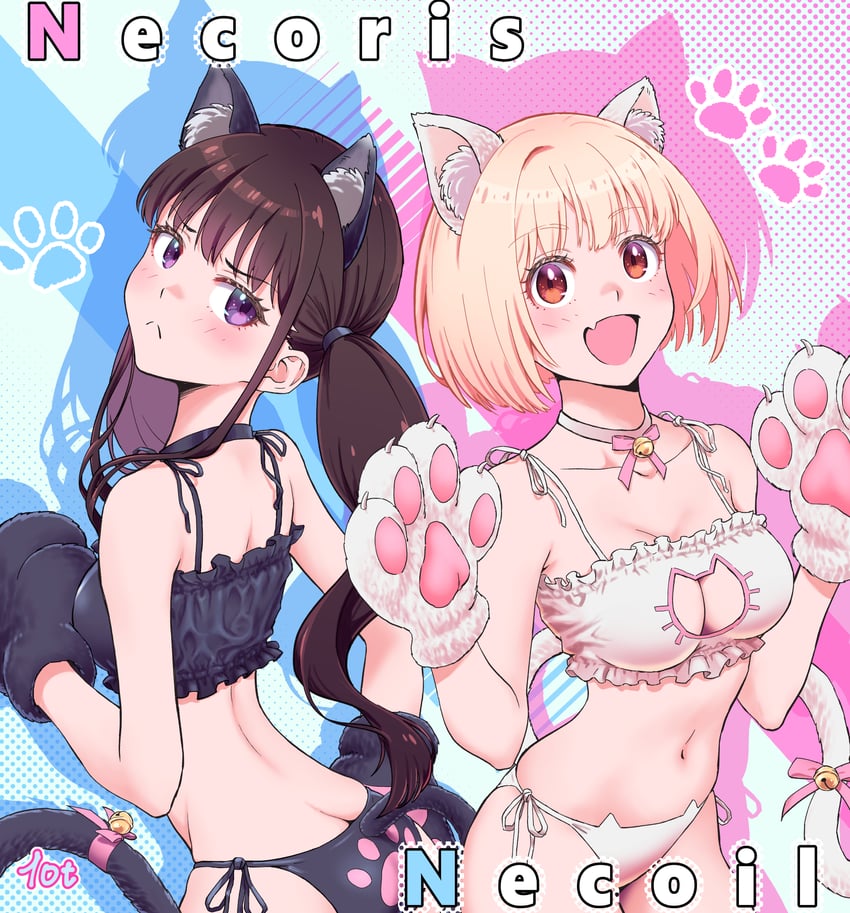 nishikigi chisato and inoue takina (lycoris recoil) drawn by 10ttruck