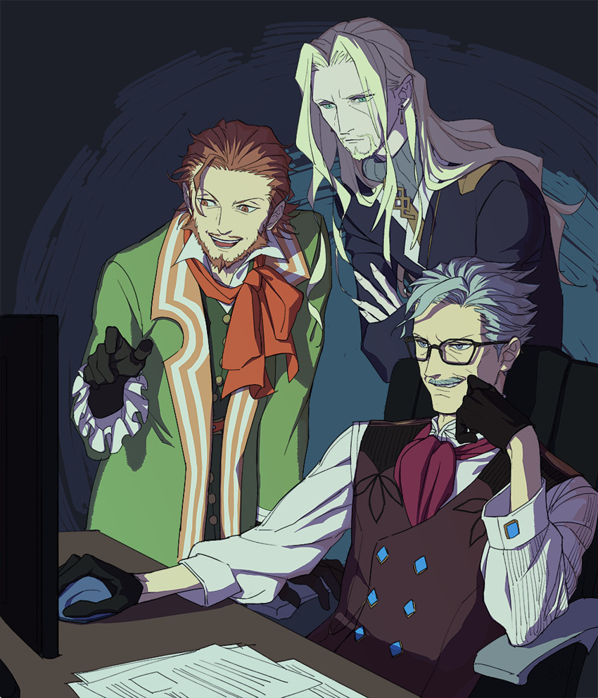 james moriarty, vlad iii, and william shakespeare (fate and 1 more) drawn by syci_colo