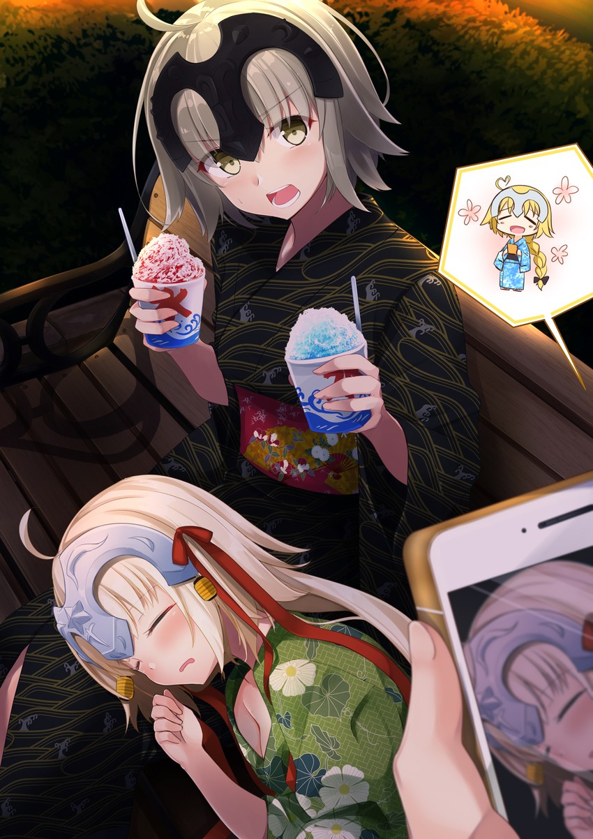 jeanne d'arc alter, jeanne d'arc alter santa lily, and jeanne d'arc (fate and 1 more) drawn by sasahara_wakaba