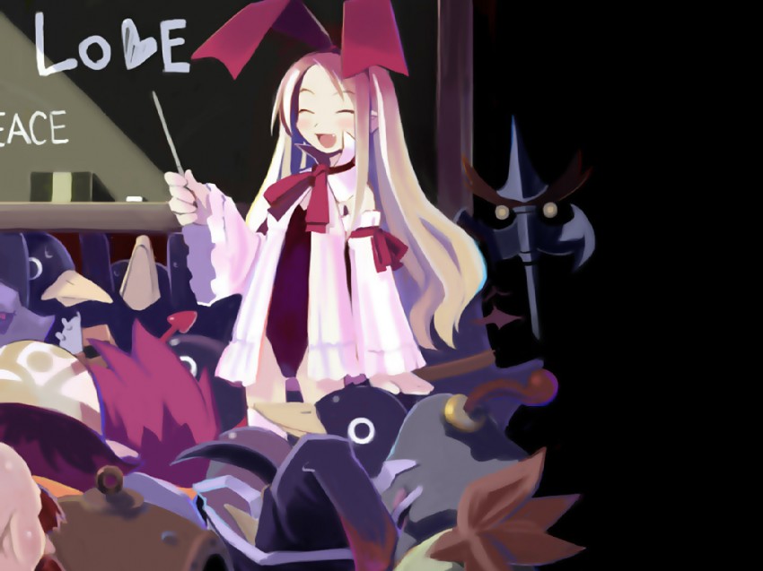 prinny, flonne, zombie, ghost, vulcanus, and 3 more (disgaea and 1 more) drawn by harada_takehito