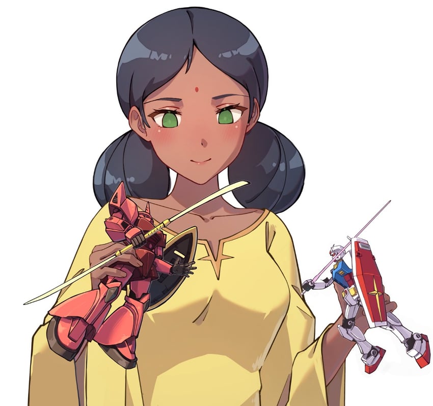 rx-78-2 gundam, lalah sune, and zaku ii s char custom (gundam and 1 more) drawn by himeyamato