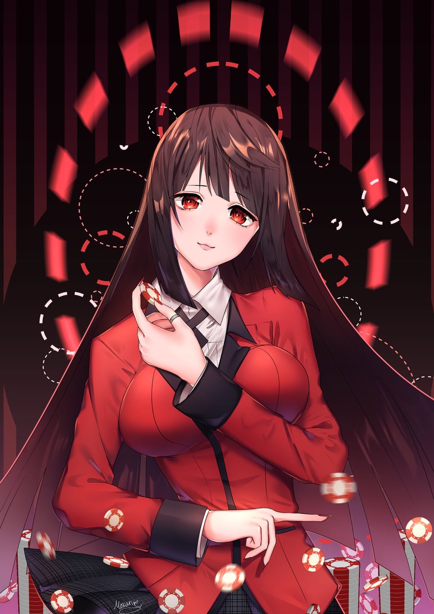 jabami yumeko (kakegurui) drawn by mokarinsu