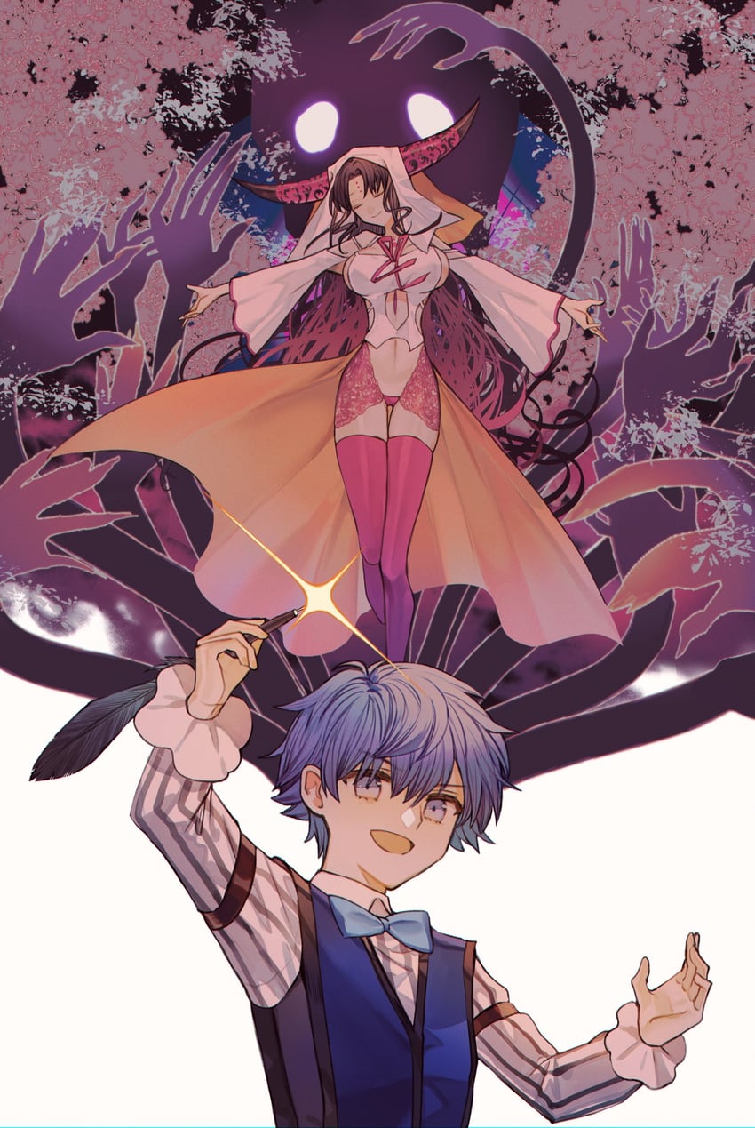 sessyoin kiara and hans christian andersen (fate and 3 more) drawn by albino_(a1b1n0623)