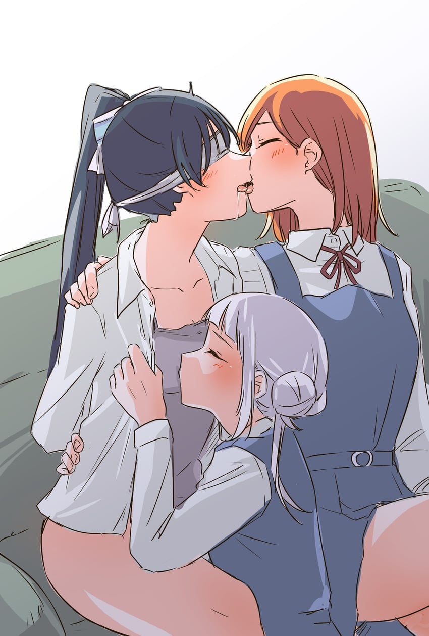 shibuya kanon, arashi chisato, and hazuki ren (love live! and 1 more) drawn by kikorinolily