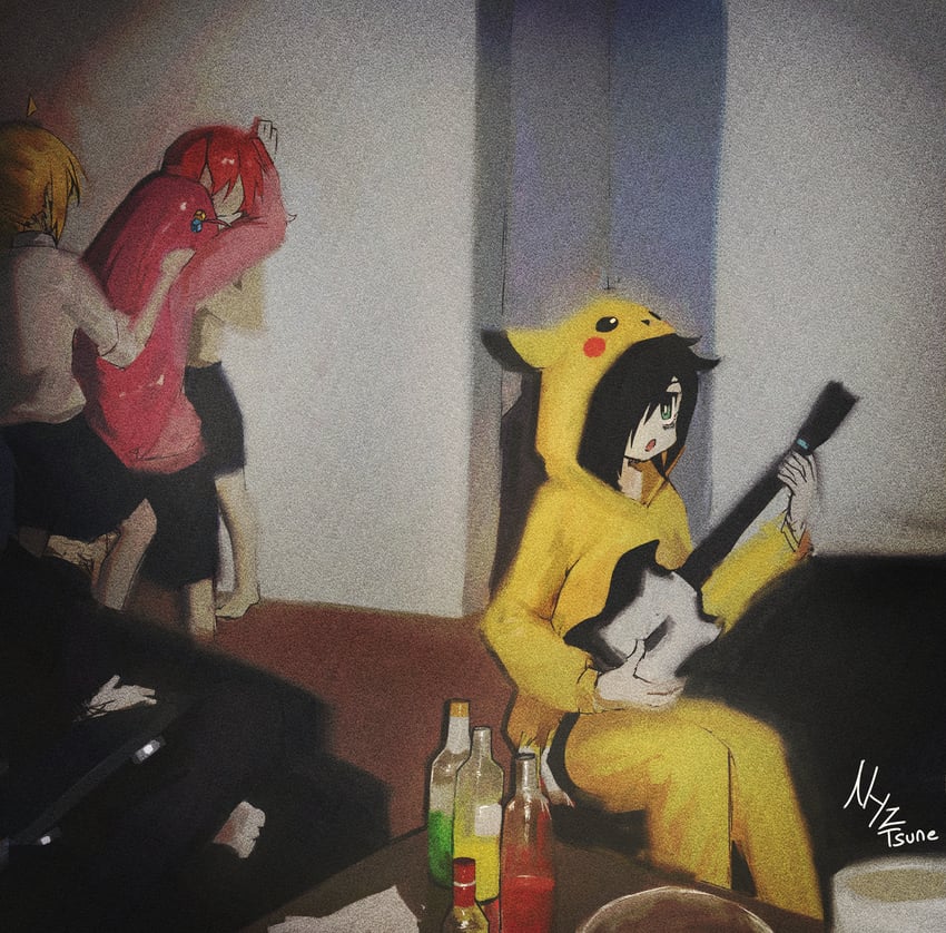 gotoh hitori, kita ikuyo, ijichi nijika, and kuroki tomoko (pokemon and 2 more) drawn by nagilamagykalz