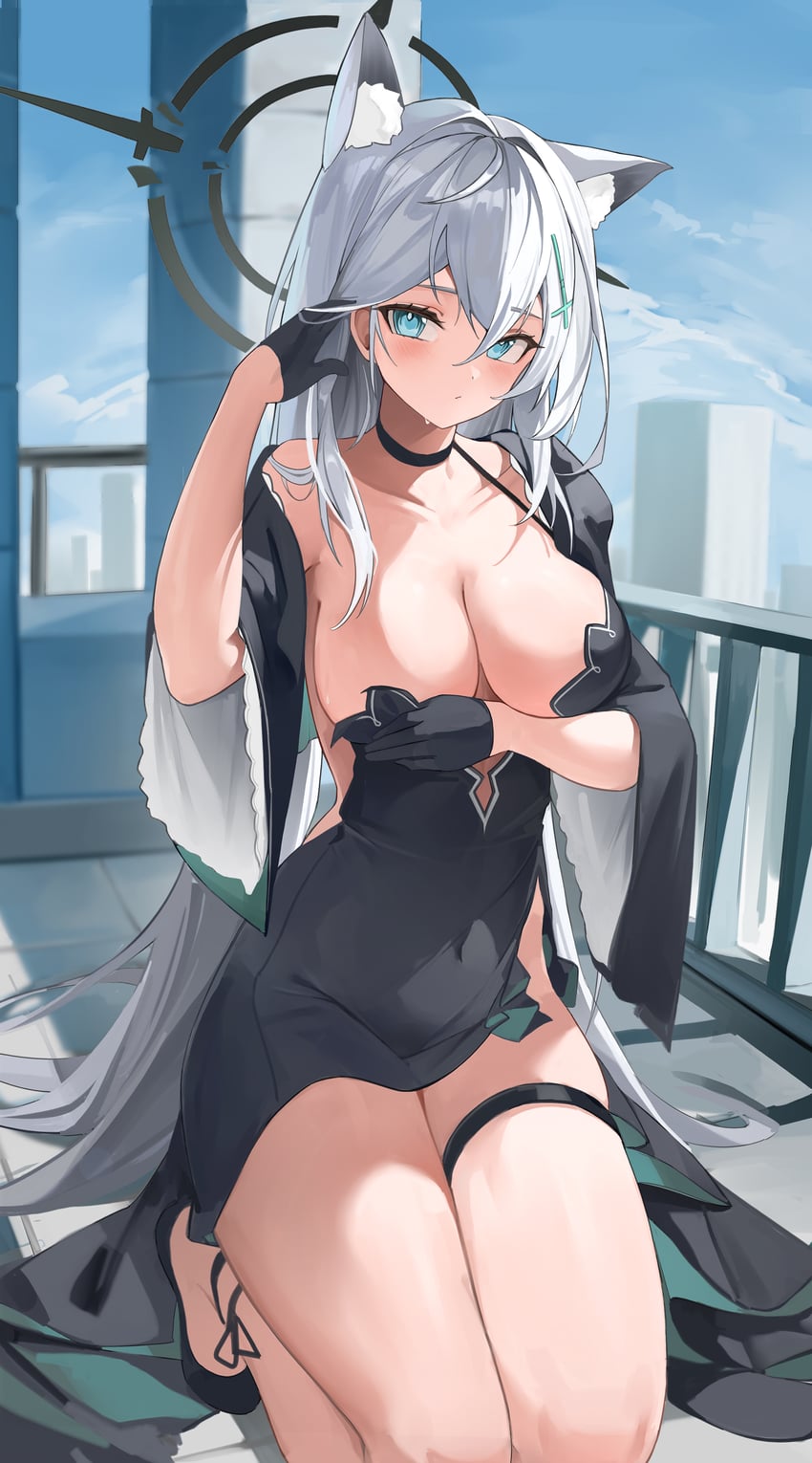 shiroko and shiroko terror (blue archive) drawn by berserker_r