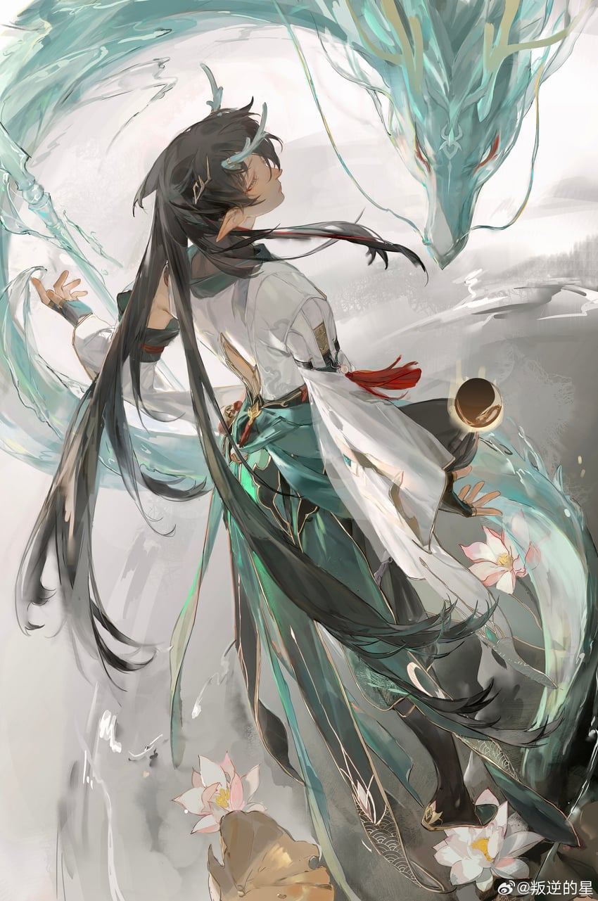 dan heng (honkai and 1 more) drawn by panni_xing