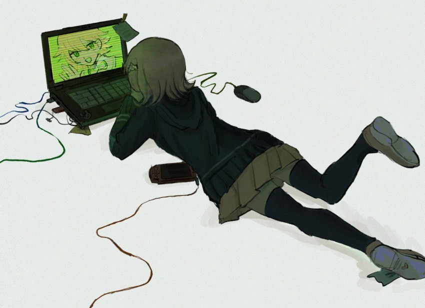 nanami chiaki, fujisaki chihiro, and alter ego (danganronpa and 2 more) drawn by sema_(vivaviva_02)