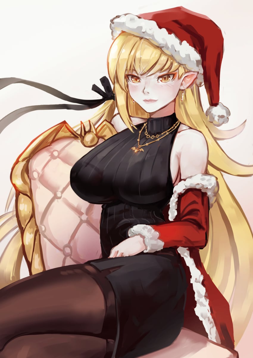 oshino shinobu and kiss-shot acerola-orion heart-under-blade (monogatari and 1 more) drawn by ricman_rt