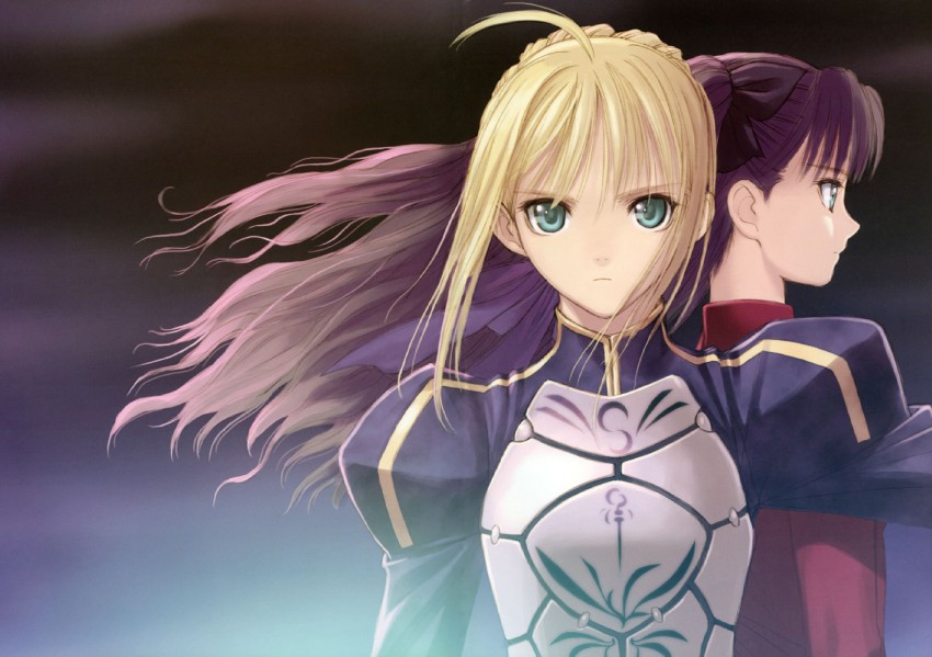 artoria pendragon, saber, and tohsaka rin (fate and 1 more) drawn by tony_taka