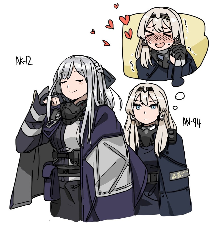 ak-12 and an-94 (girls' frontline) drawn by anyan_(jooho)