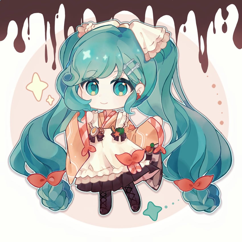 hatsune miku and yuki miku (vocaloid) drawn by ankh_222aaa