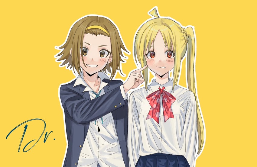 tainaka ritsu and ijichi nijika (k-on! and 1 more) drawn by dddoochi1