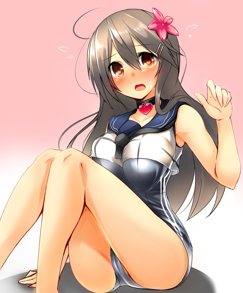 haruna and ro-500 (kantai collection) drawn by tsukui_kachou