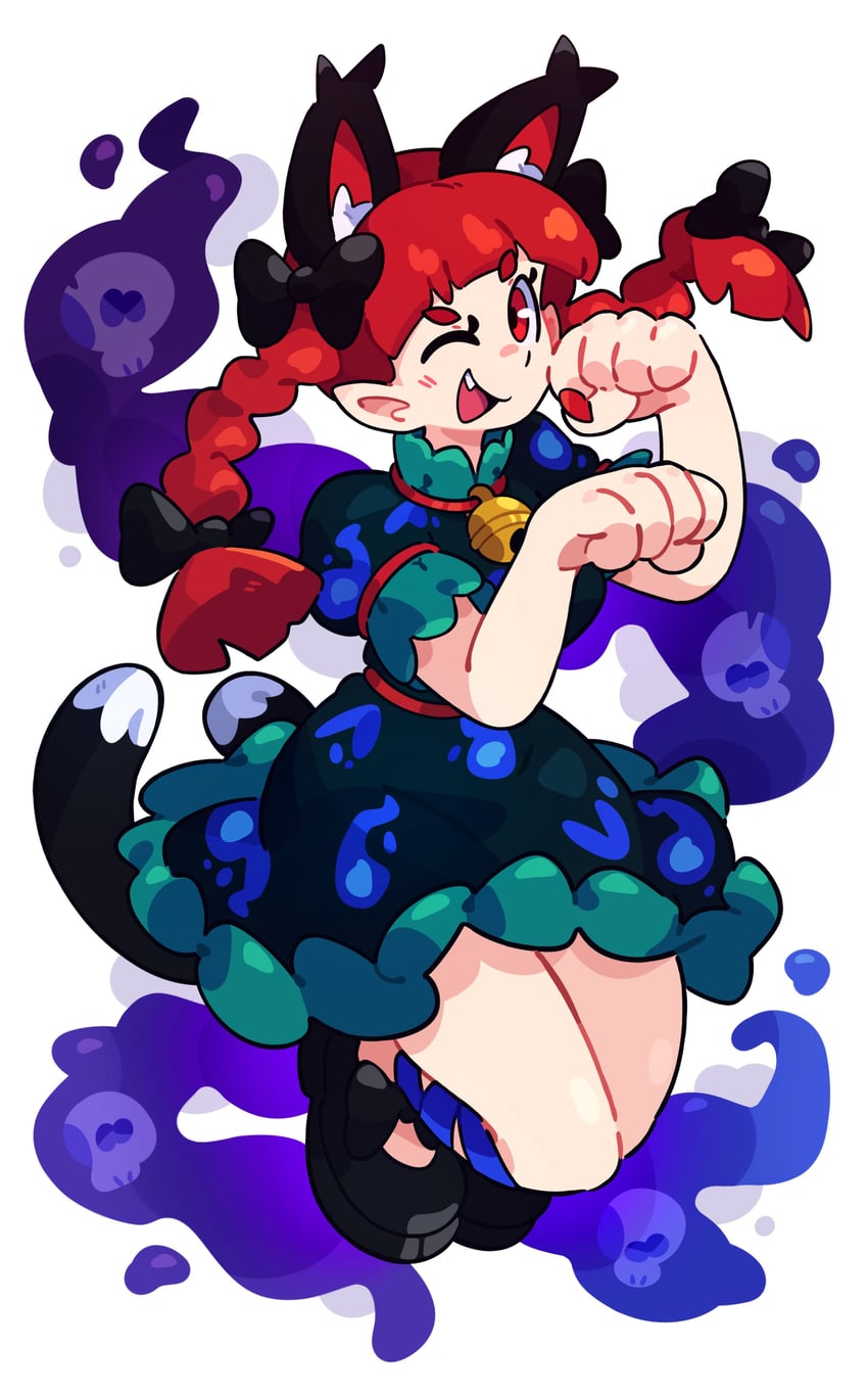 kaenbyou rin (touhou and 1 more) drawn by maletoh