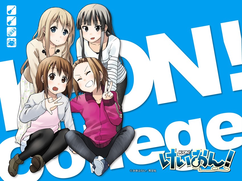 akiyama mio, hirasawa yui, tainaka ritsu, and kotobuki tsumugi (k-on! and 1 more) drawn by kakifly