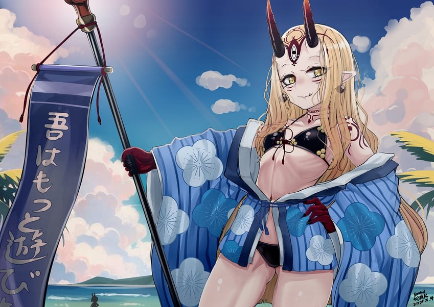 shuten douji and ibaraki douji (fate and 1 more) drawn by b.d