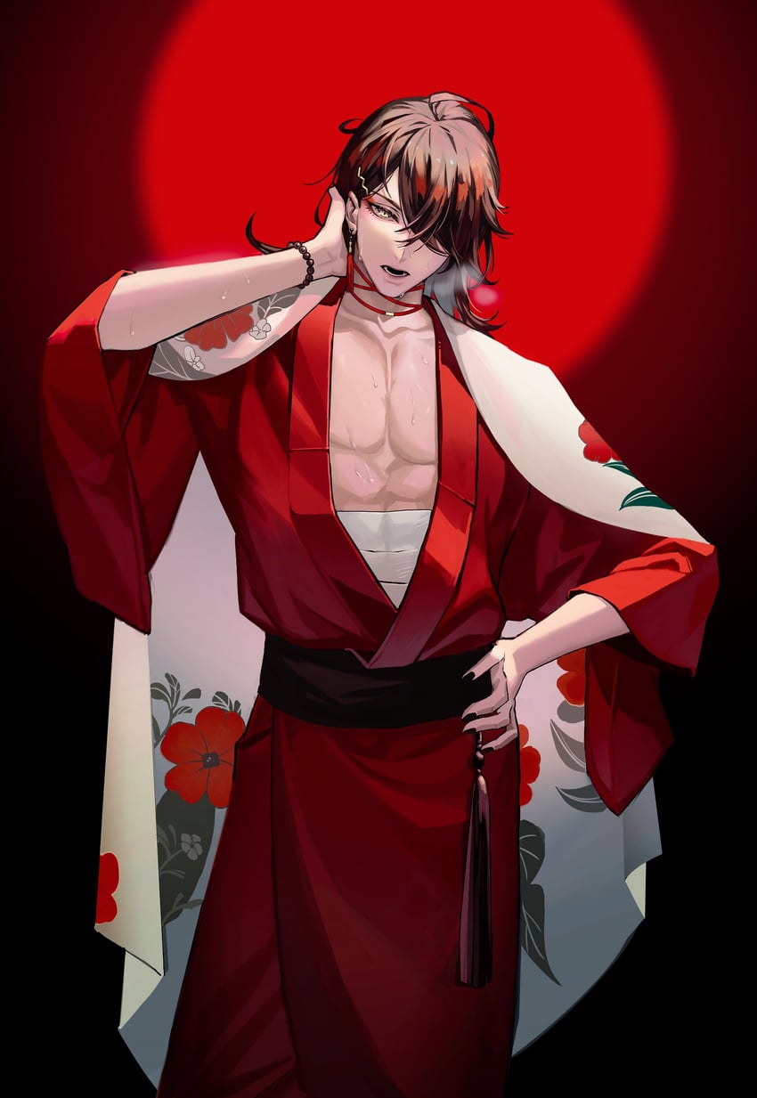 vox akuma (nijisanji and 1 more) drawn by rin_(chenirin2)