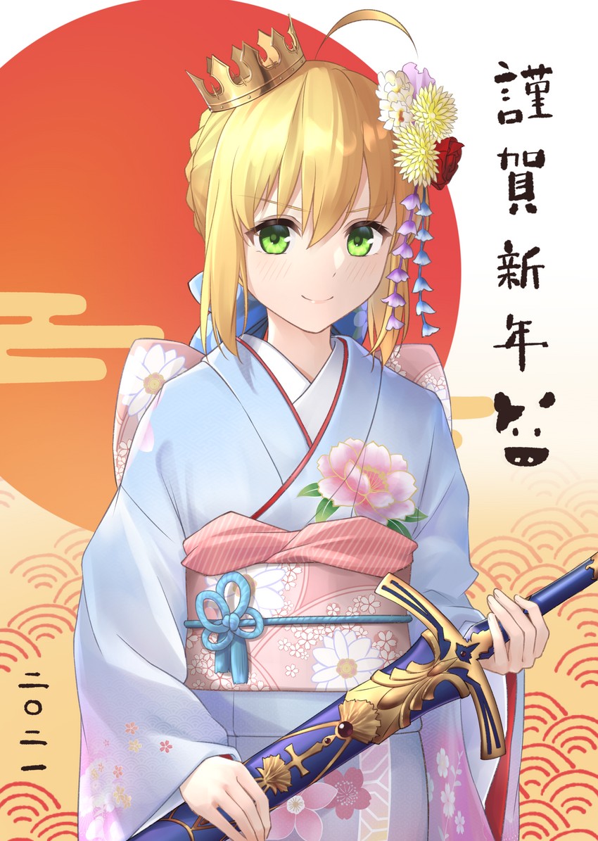 artoria pendragon and saber (fate and 1 more) drawn by tsurupy