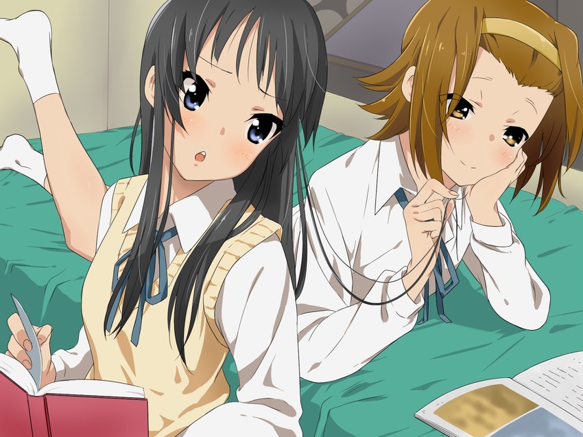 akiyama mio and tainaka ritsu (k-on!) drawn by girock