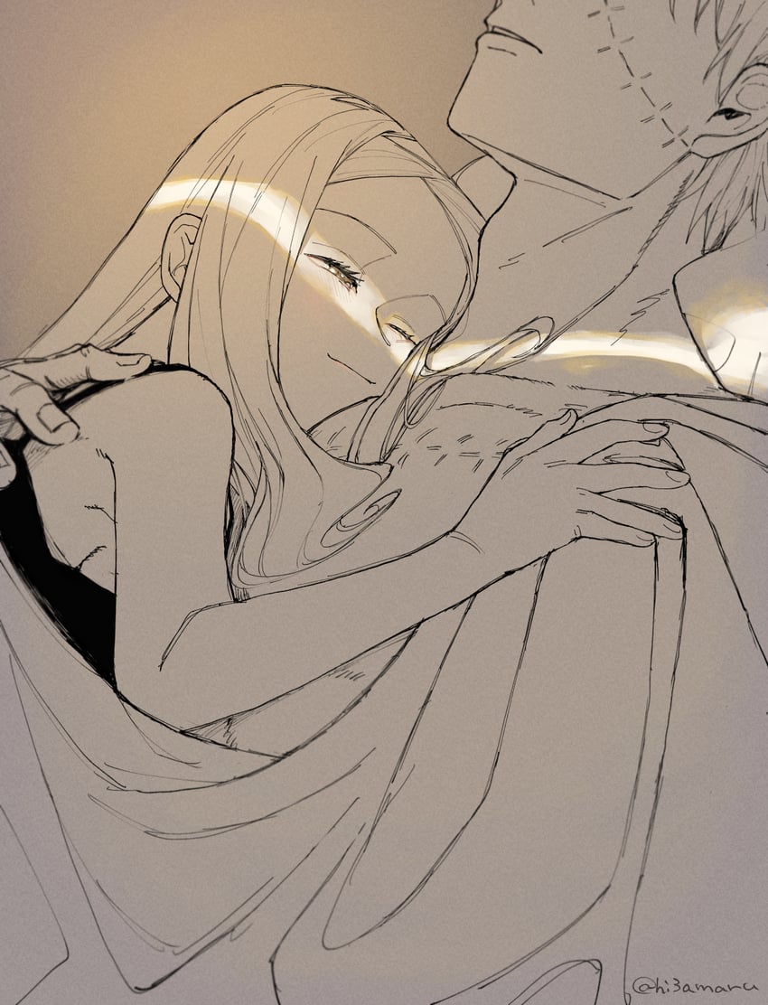 franken stein and marie mjolnir (soul eater) drawn by hissiu