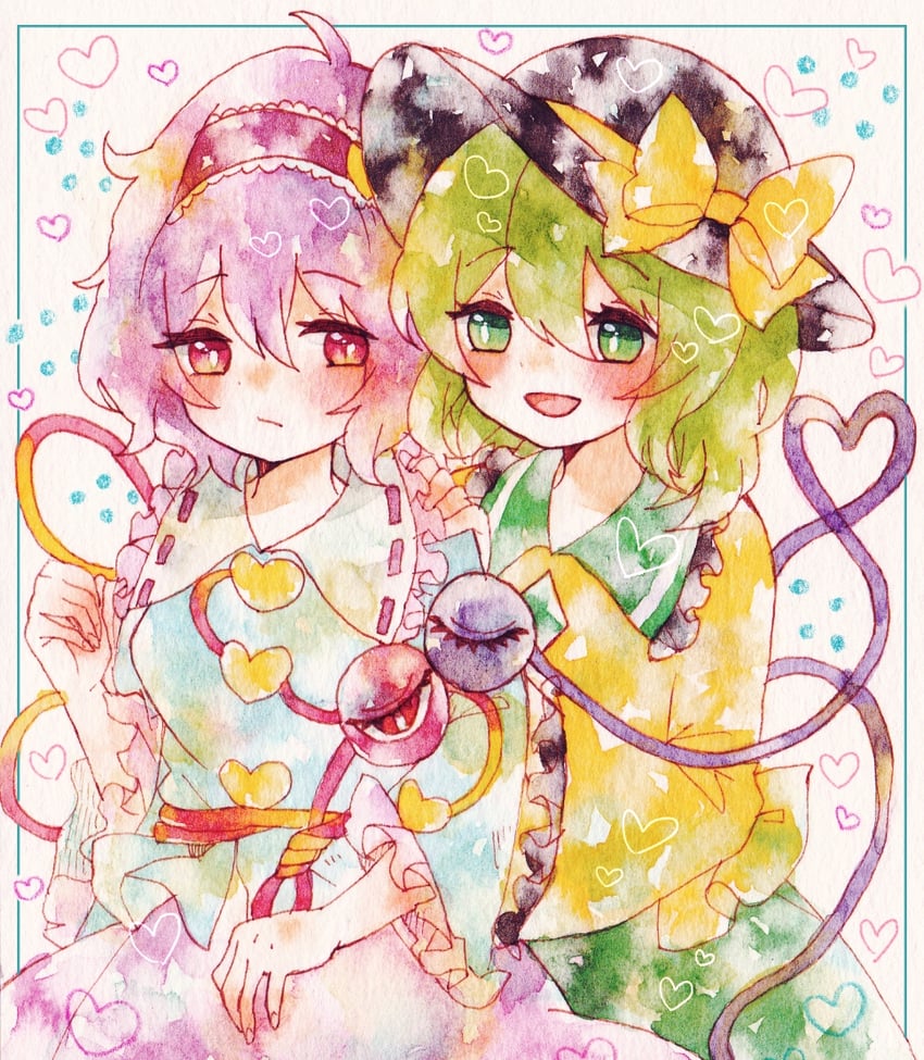 komeiji koishi and komeiji satori (touhou) drawn by ringo_(gatt8883)