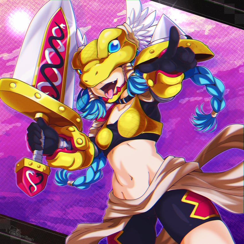 minervamon (digimon) drawn by dclaret
