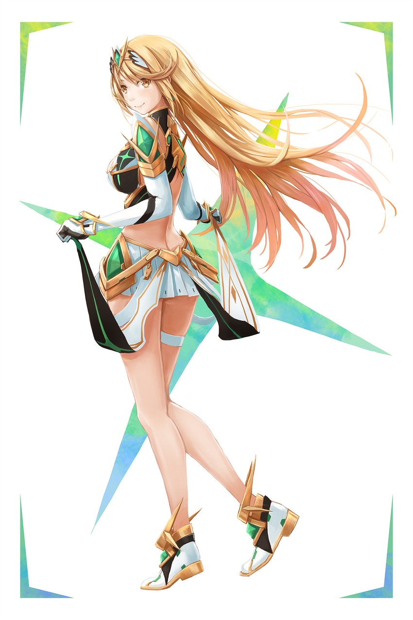 mythra (xenoblade chronicles and 1 more) drawn by redpoke