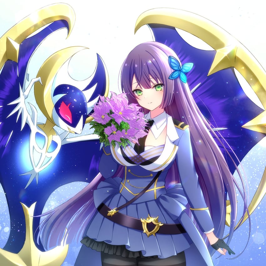 funada kiito and lunala (pokemon and 1 more) drawn by mizuha_(dreamchild_0504)