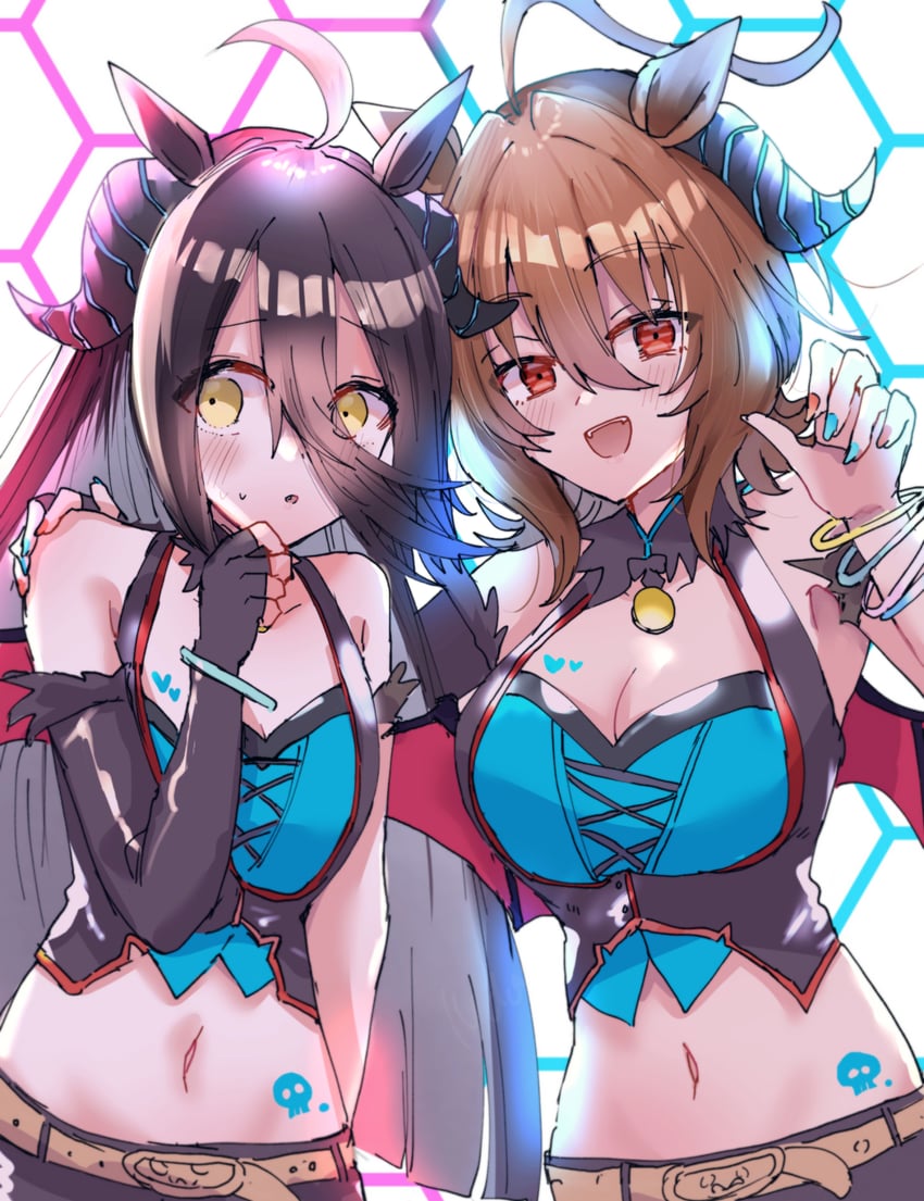 agnes tachyon, manhattan cafe, and mejiro palmer (umamusume) drawn by numachi_doromaru