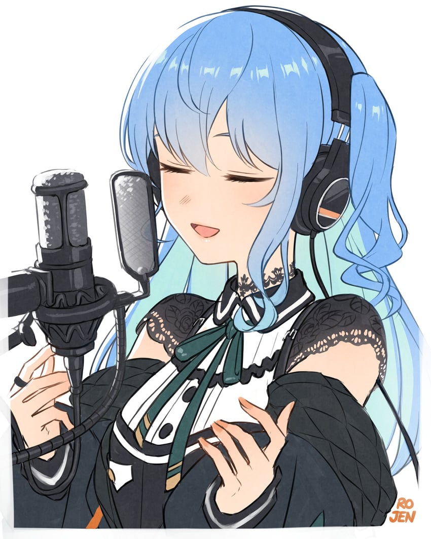 hoshimachi suisei (hololive and 1 more) drawn by rojen