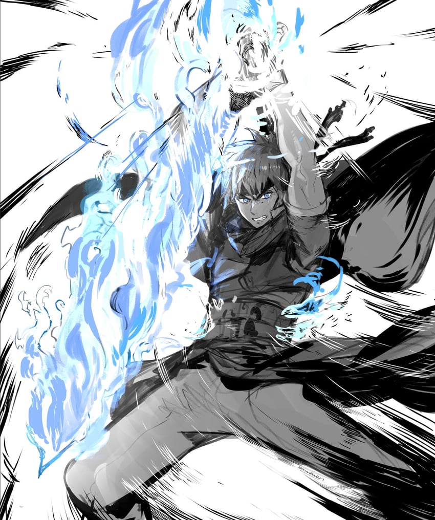 ike (fire emblem and 1 more) drawn by yourfreakyneighbourh