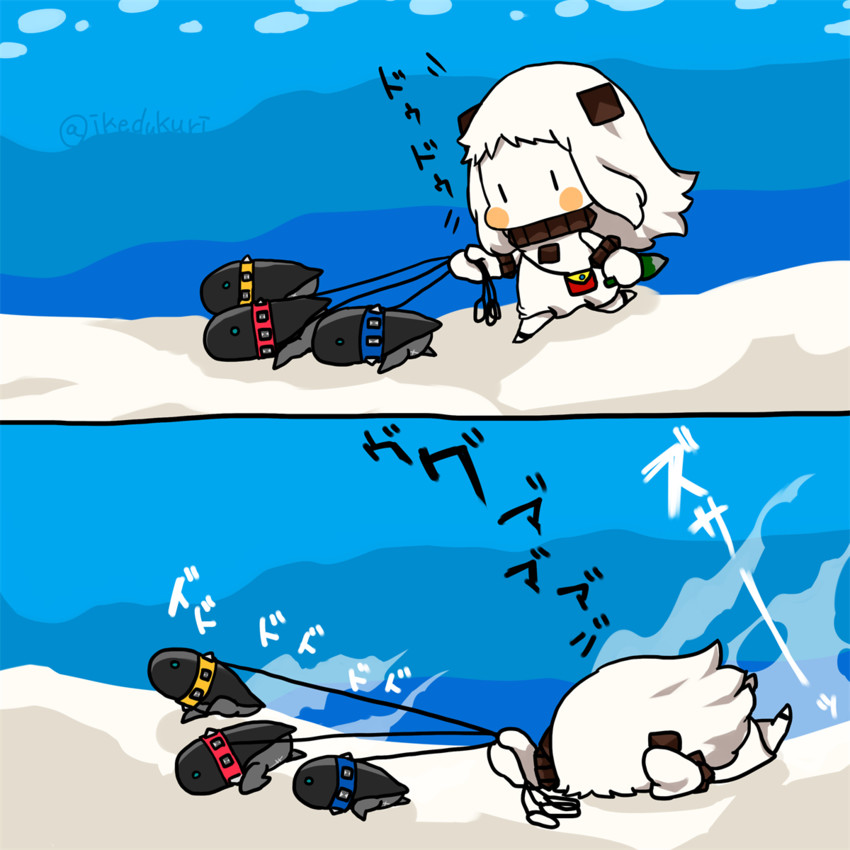 northern ocean princess and i-class destroyer (kantai collection) drawn by kobone