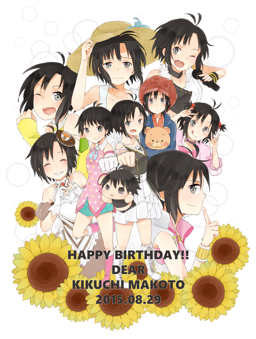 kikuchi makoto and makochii (idolmaster and 5 more) drawn by sun_(knp_ta1y0)